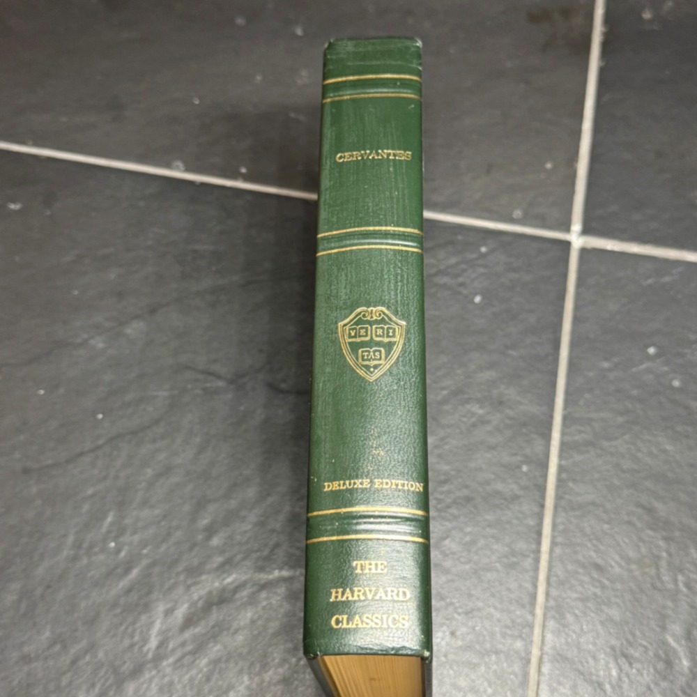 Don Quixote Cervantes Harvard Classics Deluxe Edition 1969 Green Gold Gilt Book